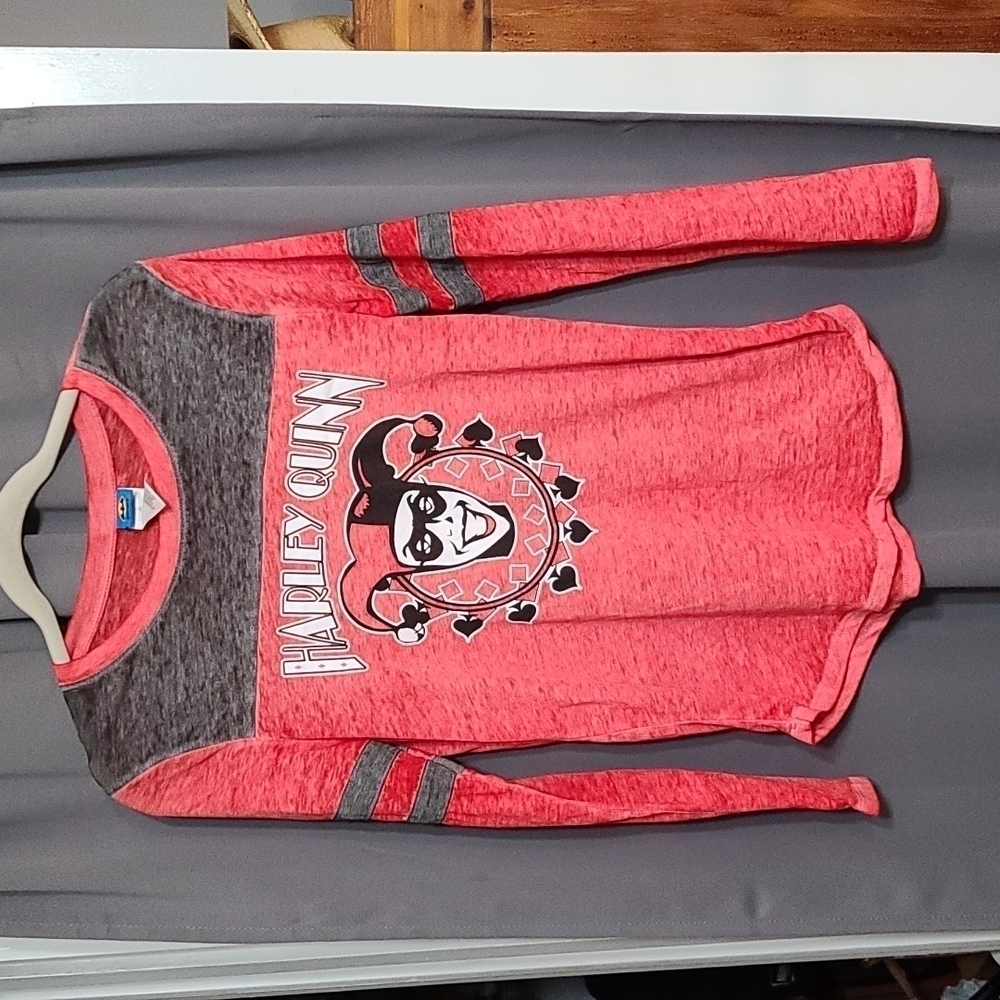 Batman Harley Quinn T-shirt Red/Black/White Juniors Size 3/5 EUC‎